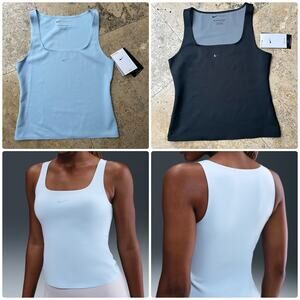 Bundle of 2 Nike Training Dri-FIT Form tanks in blue & black Sz S